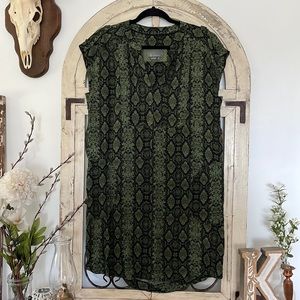 Anthropologie Snakeskin Dress